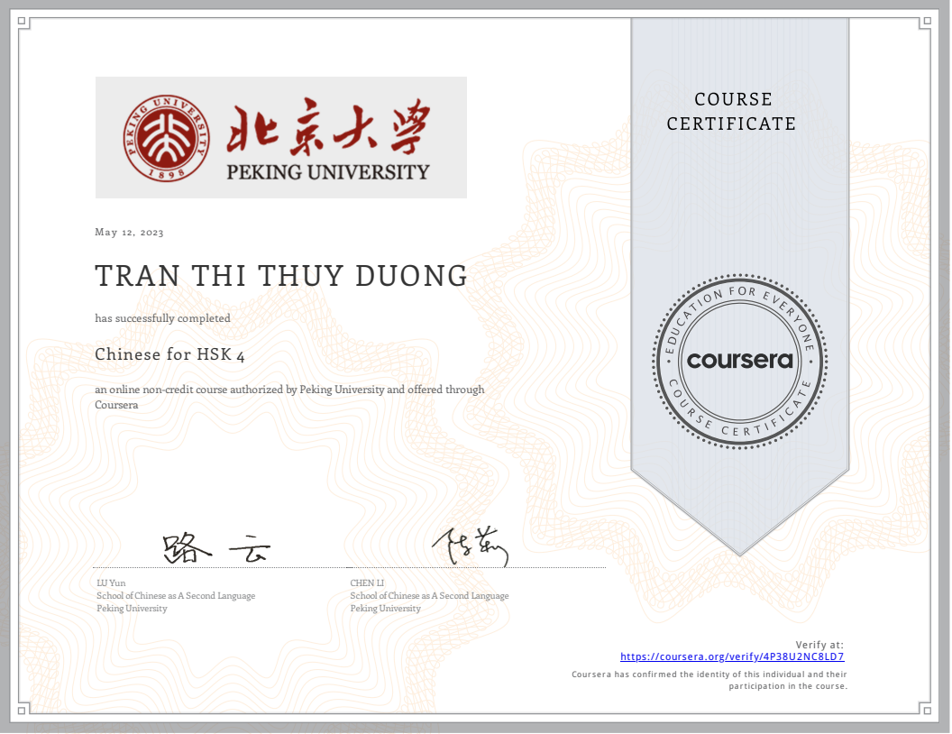 certificate
